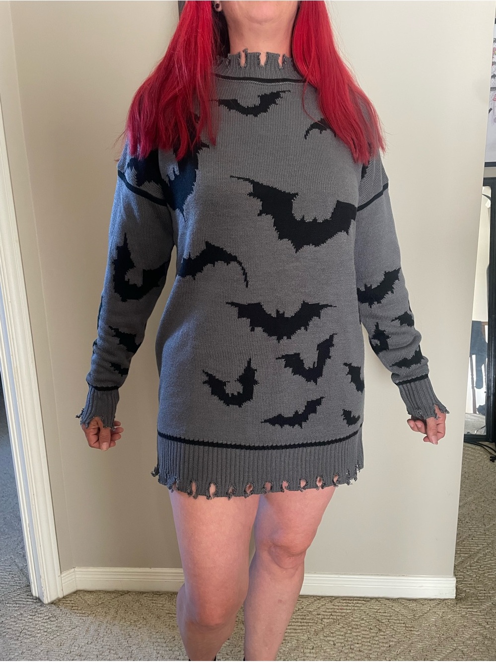 Straight Out of Hell Oversized Bat Print